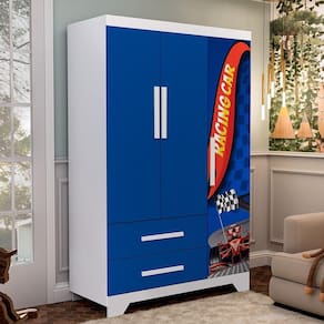 Guarda Roupa Organizador Infantil Personagem Azul