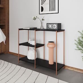 Aparador Industrial Artesania Cobre E Preto 95cm Preto