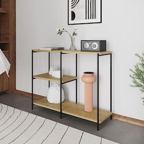 Aparador Industrial Artesania Preto E Freijó 95cm Preto
