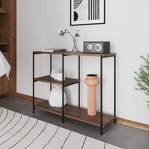 Aparador Industrial Artesania Preto E Imbuia 95cm Preto