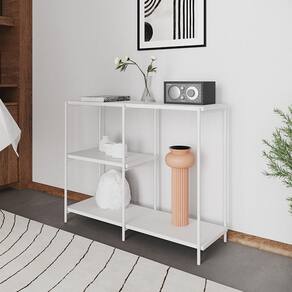 Aparador Industrial Artesania Branco 95cm Preto