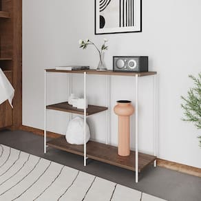 Aparador Industrial Artesania Branco E Imbuia 95cm Preto