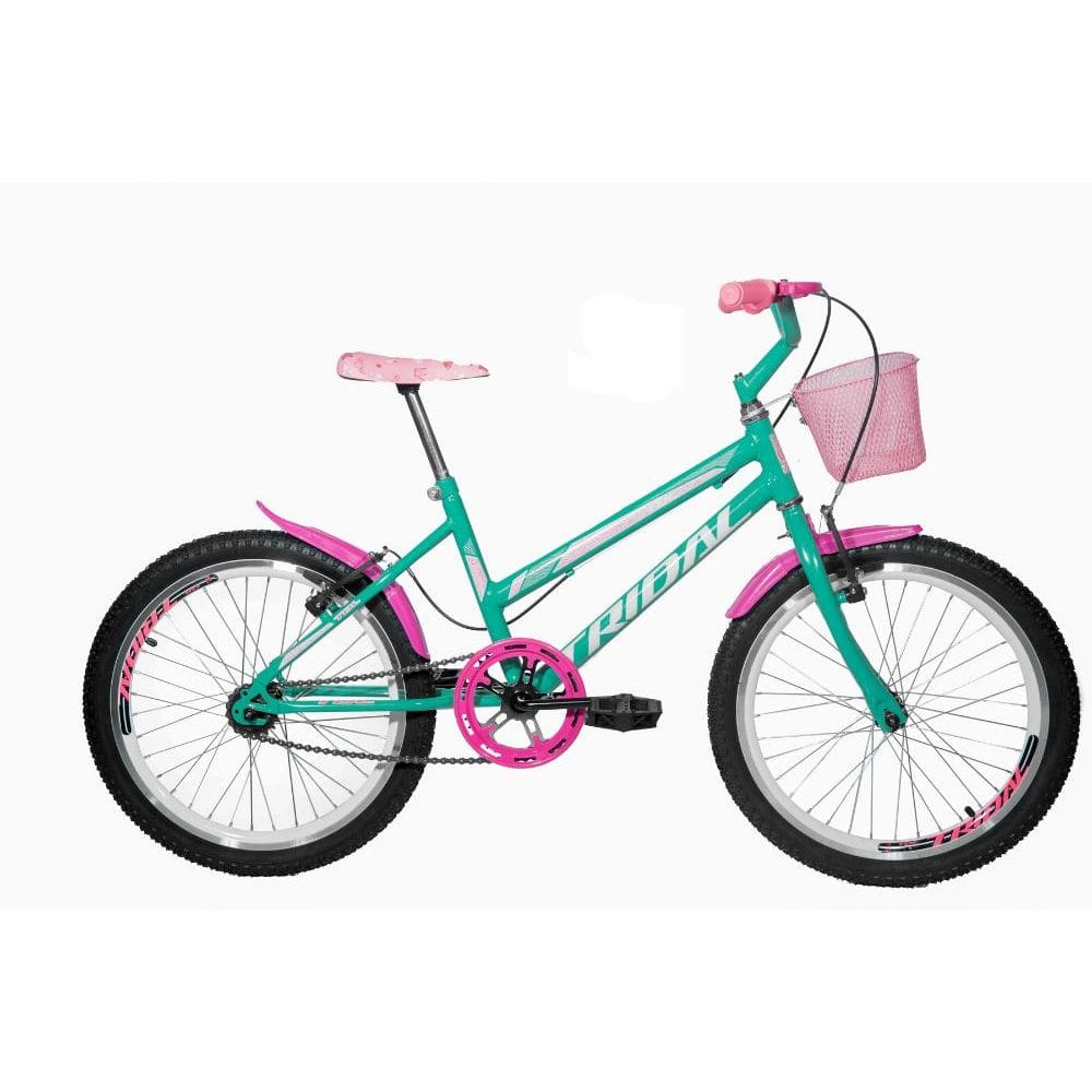 Bicicleta Aro 20 Feminina Infantil Tridal - Azul Turquesa