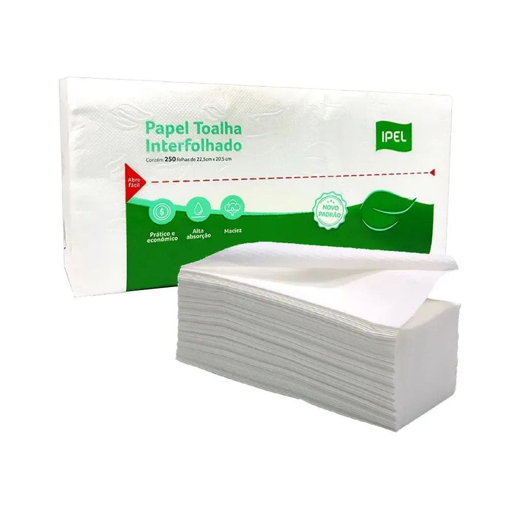 Papel Toalha Interfolha Fit Folha Simples 19g 22,5x20,5 2 Dobras c/250 IPEL