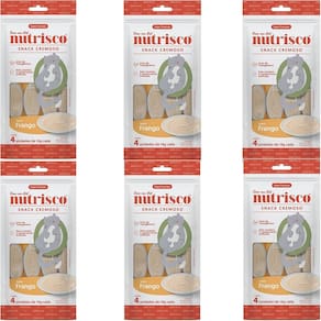 Kit 6 Unidades Snack Cremoso Nutrisco para Gatos Sabor Frango - 56 G