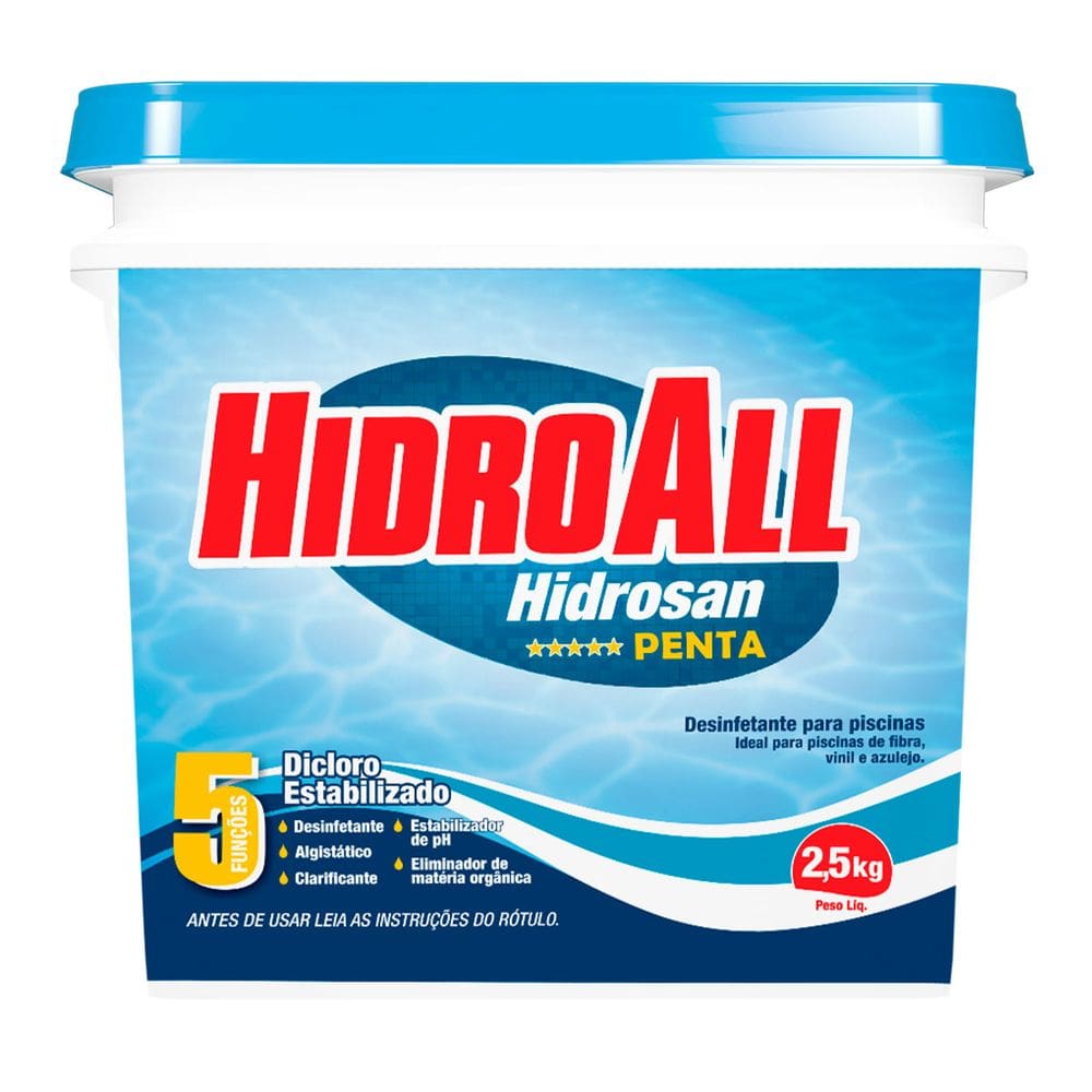 Cloro Hidroall Hidrosan Penta 2,5kg