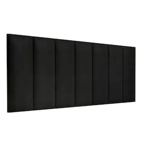 Kit 8 Módulos Estofados Cabeceira Cama Casal 20x60cm Preto