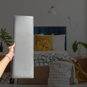 Kit 5 Módulos Estofados Cabeceira Cama Casal 20x60cm Cinza