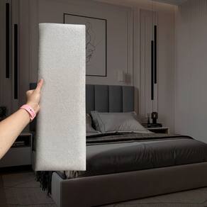 Kit 7 Módulos Estofados Cabeceira Cama Casal 20x60cm Off Wite