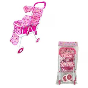 Carrinho De Boneca Passeio Divertido Gêmeos Dmt5781 Dm Toys