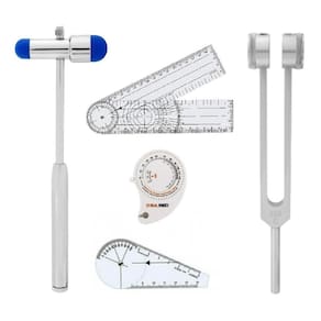 Kit Martelo Neuro Buck + Diapasão 256hz + Trena Corporal + Goniometro Pequeno E Grande