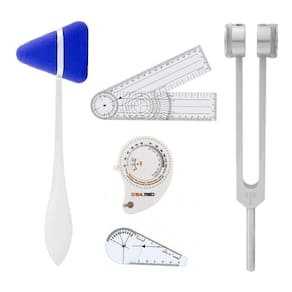 Kit Martelo Taylor Diapasão 256hz + Trena + Goniometro Pequeno E Goniometro Grande