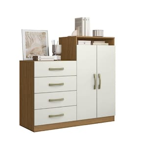 Cômoda 4 Gavetas 2 Portas Com Sapateira Organizadora Londres Aramóveis Atacam/off