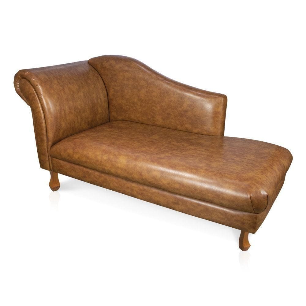 Divã Recamier Samartim 165cm Corano Nozes Pés Retrô