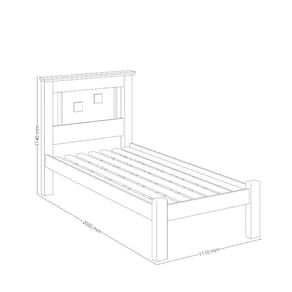 Cama Solteiro Reversível Lavínia Branco/rosa Framar Móveis