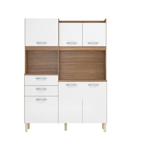 Cozinha Compacta 6 Pts 2 Gavetas Harmonia Amendola/branco Demóbile Amendola/branco