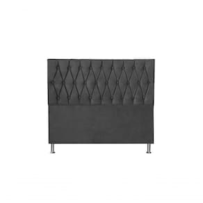 Cabeceira Paris 1,40 Cm Para Cama Box Casal Suede Cinza