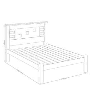 Cama Casal Lavínia Branco Framar Móveis
