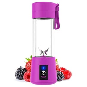 Mini Mixer Juice 320Ml Usb 6 Lâminas Roxo