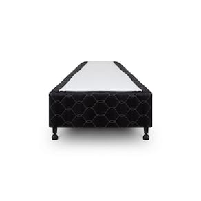 Cama Box Simples Castor Solteiro Poli Preto 120x203x27cm