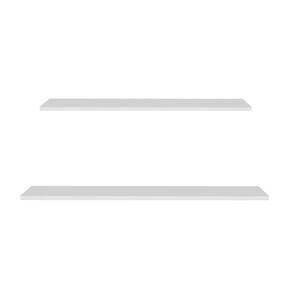 Prateleira Flutuante Para Banheiro Kit 2 Com Suporte Invisível Cp1 Yara Branco - Lumil