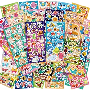 Adesivos KARSLORA 36 folhas para crianças Scrapbooking 800+ Stick