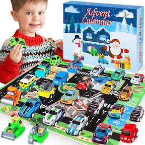 Calendário do Advento BAUMFEUER 2024 Kids com 24 carros dobráveis e M