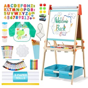 Conjunto de cavalete de desenho artístico infantil Bpmfkid 3 em 1 ajustável 3+