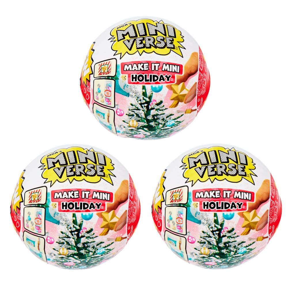 Mini Collectibles Miniverse Make It Mini Holiday, pacote com 3 unidades