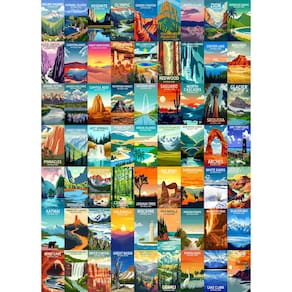 Jigsaw Puzzle WANGMHCY National Park, jogo familiar de 1000 peças