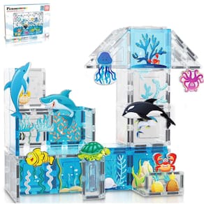 Blocos de construção magnéticos PicassoTiles Aquarium Marine 3+