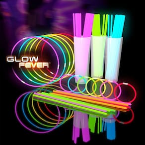 Pacote de festa Glowsticks Glow Fever 600 unidades com 300 palitos de 20 cm