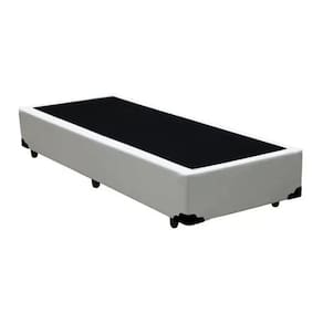 Cama Box Solteiro Extremo Reforçado Sintético Principe das Camas Branco 88x188x40