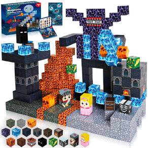 Blocos magnéticos Annexfun Build Magnet Dark Mechanical Castle