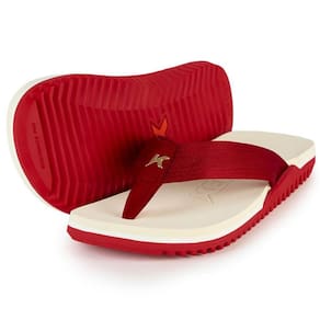 Chinelo Kenner Nk6 Pro Masculino - Branco e Vermelho