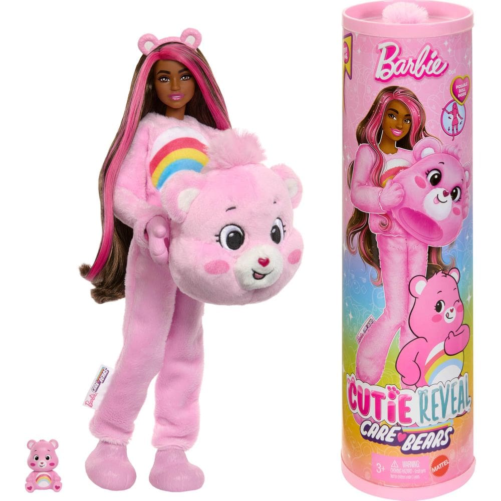 Boneca moderna Barbie Cutie Reveal com Care Bears Cheer Bear