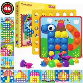 Mosaic Pegboard Puzzles AMOSTING Color Matching há mais de 3 anos