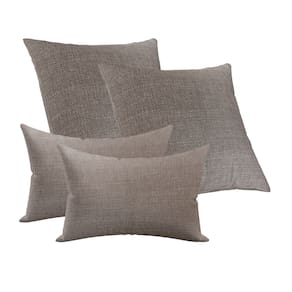 Kit 2 Capa Almofada 50x50cm e 2 Capas 30x50cm Luxo Nude