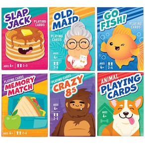 Jogos de cartas LotFancy 6 Decks Go Fish Old Maid Crazy Eights Ki