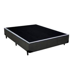 Cama Box Casal Sintético Principe das Camas Cinza 138x188x40