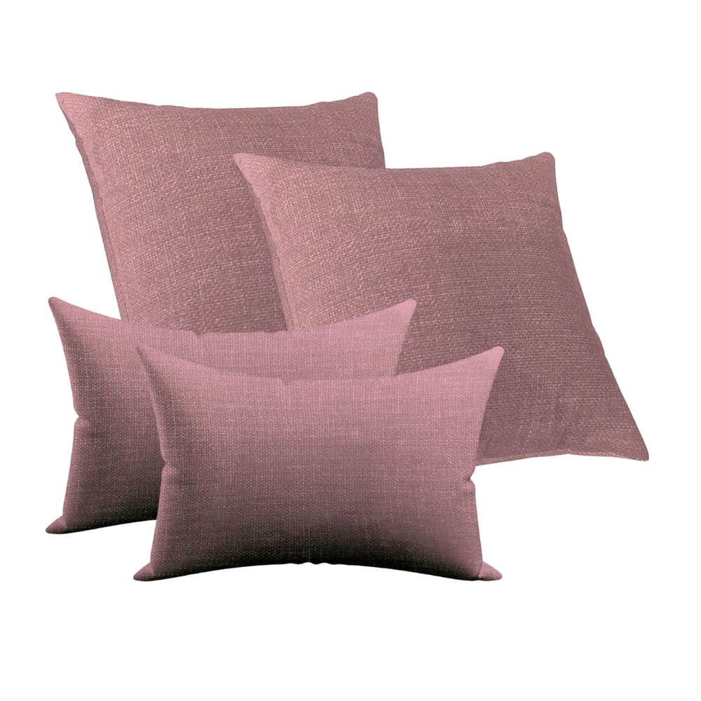 Kit 2 Capa Almofada 50x50cm e 2 Capas 30x50cm Luxo Rose