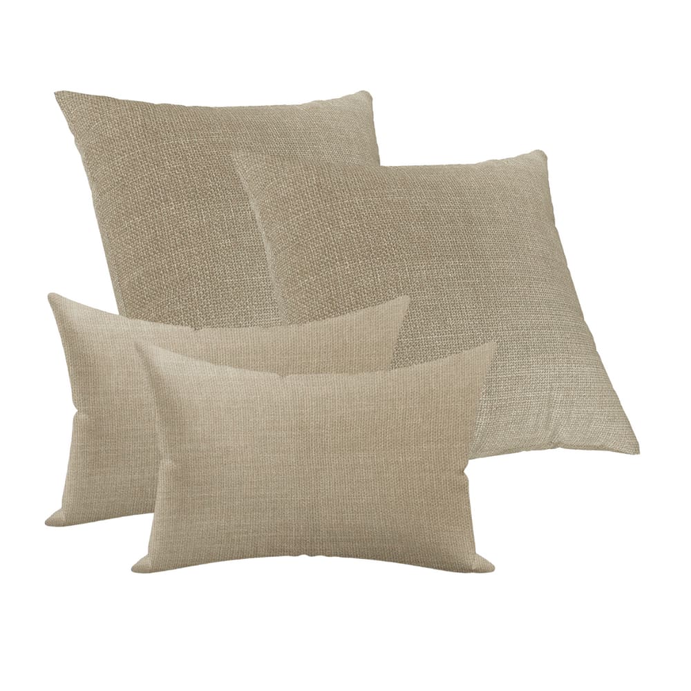 Kit 2 Capa Almofada 50x50cm e 2 Capas 30x50cm Luxo Areia
