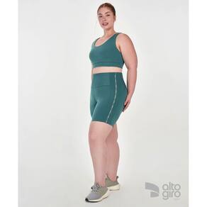 Bermuda Elastico Plus Alto Giro Verde Urbano