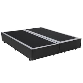 Cama Box Casal Bipartido Principe das Camas Sintético Cinza 138x188x40