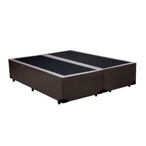 Cama Box Casal Bipartido Principe das Camas Sintético Marrom 138x188x40