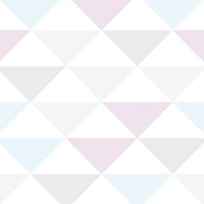 Papel Parede Triangulo Geométrico Azul Lilás Cinza Adesivo