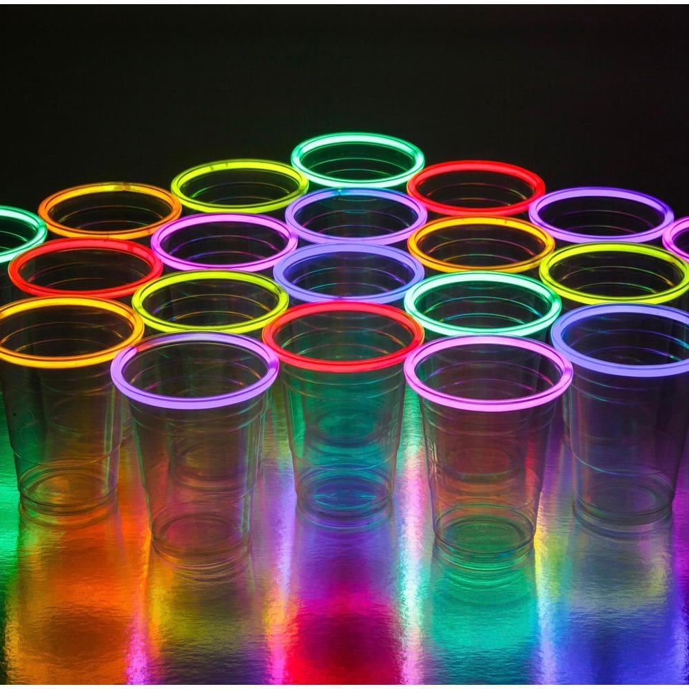 Copos de festa Glo Pro NEON GLOWING PARTY CUPS 473 mL com Glow Sti