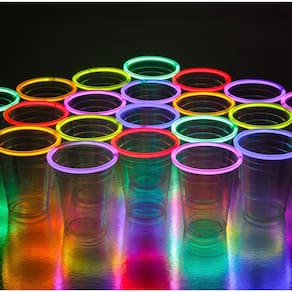 Copos de festa Glo Pro NEON GLOWING PARTY CUPS 473 mL com Glow Sti