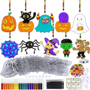 Halloween Suncatchers, ornamentos, decorações, faça você mesmo, 30 conjuntos