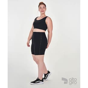Bermuda Elastico Plus Alto Giro Preto